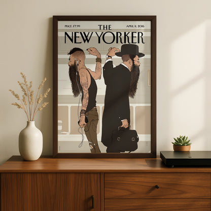 The New Yorker April 2016 Cover Poster, Subway Art, NYC Wall Art Print