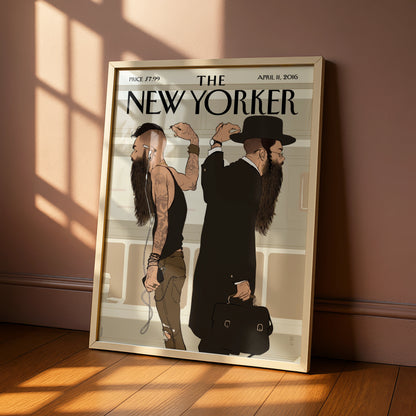 The New Yorker April 2016 Cover Poster, Subway Art, NYC Wall Art Print