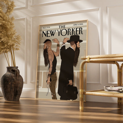 The New Yorker April 2016 Cover Poster, Subway Art, NYC Wall Art Print
