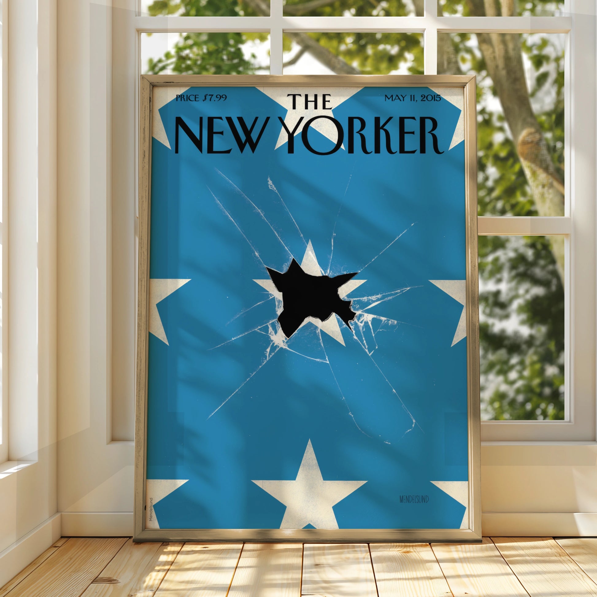 The New Yorker Poster, May 2015 Broken Star Cover Art, Blue Wall Print