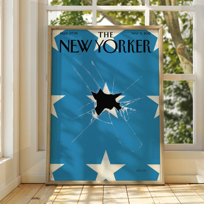 The New Yorker Poster, May 2015 Broken Star Cover Art, Blue Wall Print