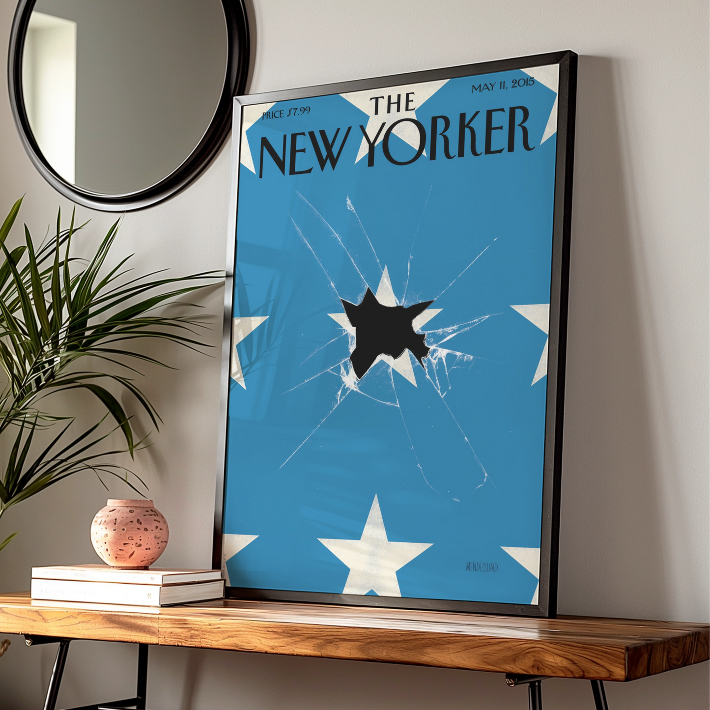 The New Yorker Poster, May 2015 Broken Star Cover Art, Blue Wall Print