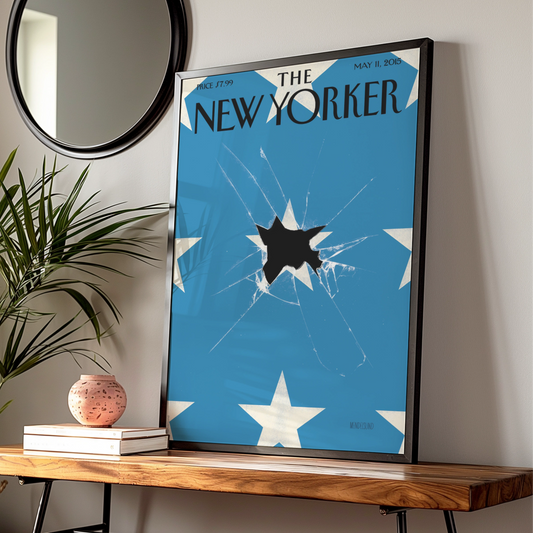 The New Yorker Poster, May 2015 Broken Star Cover Art, Blue Wall Print
