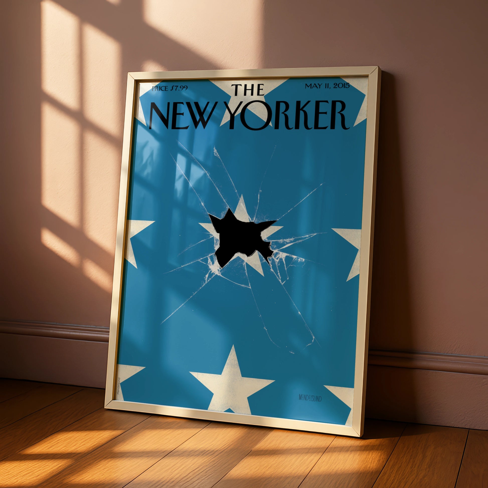 The New Yorker Poster, May 2015 Broken Star Cover Art, Blue Wall Print