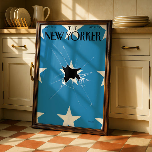 The New Yorker Poster, May 2015 Broken Star Cover Art, Blue Wall Print