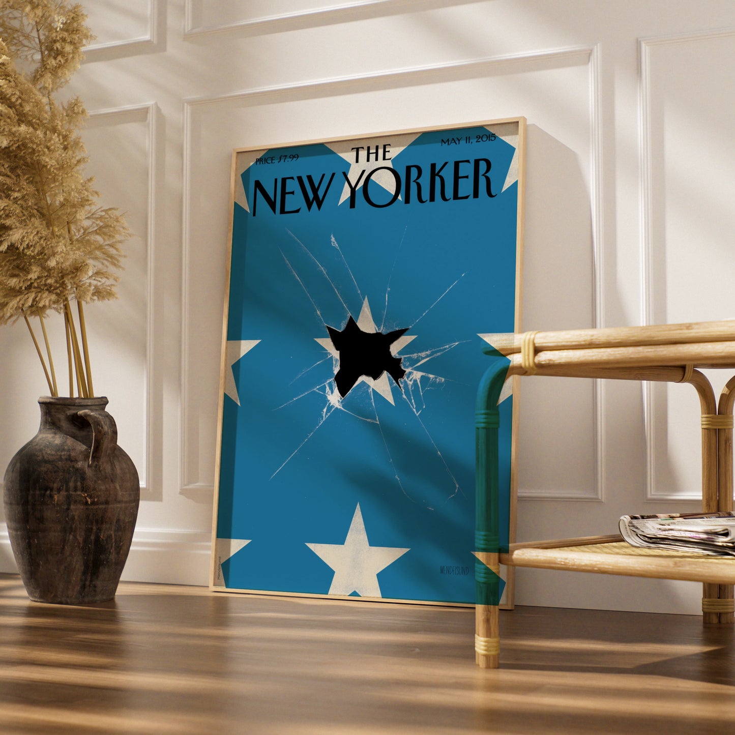 The New Yorker Poster, May 2015 Broken Star Cover Art, Blue Wall Print