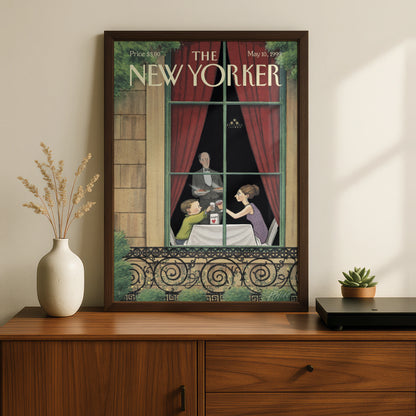 The New Yorker Cover Poster May 1999, Mother's Day Restaurant Art Print, Wall Art