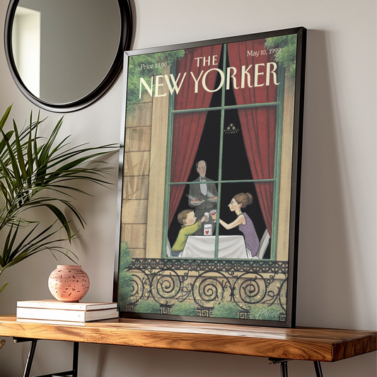 The New Yorker Cover Poster May 1999, Mother's Day Restaurant Art Print, Wall Art