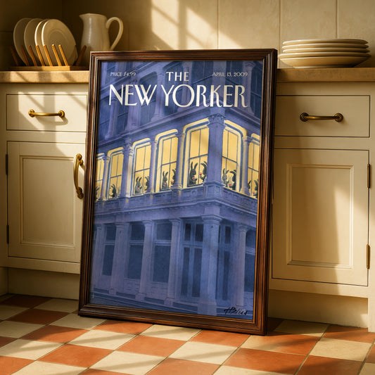 The New Yorker Cover Poster, Easter Bunny Party Art Print, April 2009 Wall Art