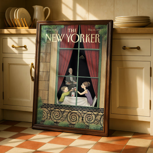The New Yorker Cover Poster May 1999, Mother's Day Restaurant Art Print, Wall Art