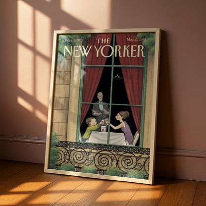 The New Yorker Cover Poster May 1999, Mother's Day Restaurant Art Print, Wall Art