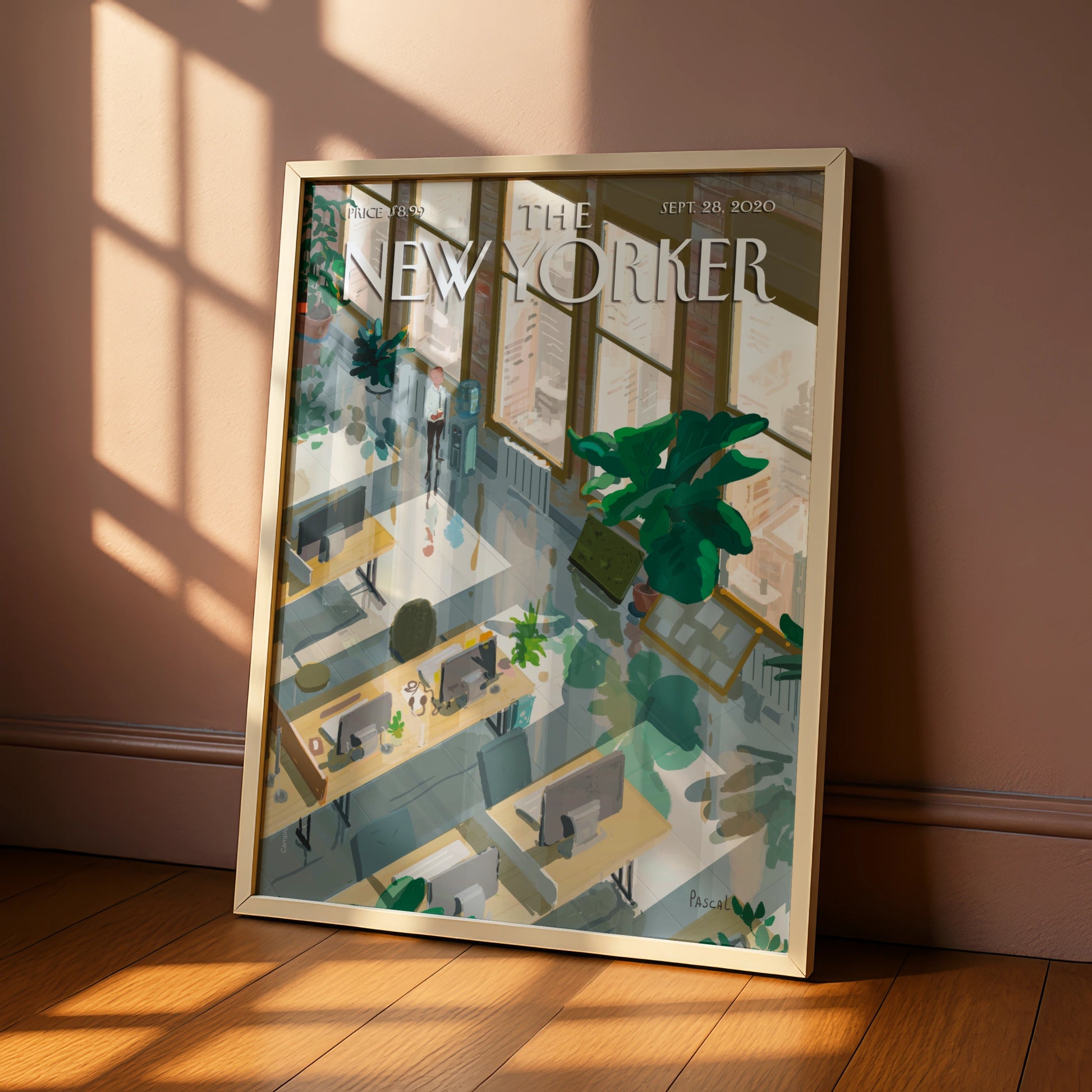 The New Yorker Poster Sept 2020, Empty Office Art Print, NYC Wall Decor