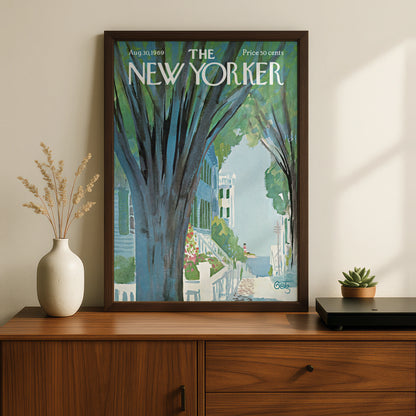 The New Yorker 1969 Poster, Coastal Summer Art, Lighthouse Wall Art Print, Getz Cover