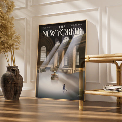 The New Yorker Poster, Grand Central Station Art, NYC Wall Art Print, March 2020