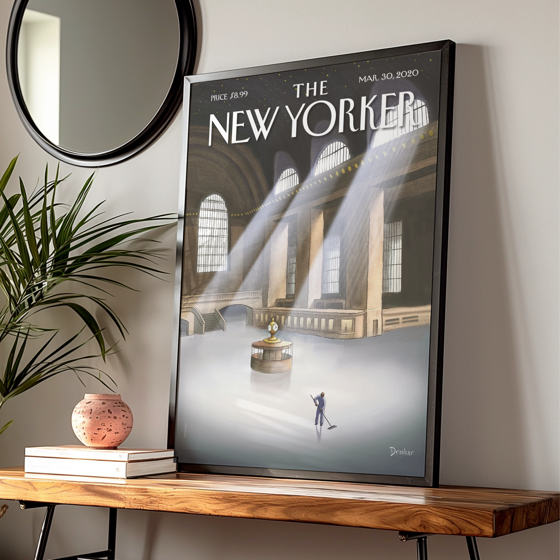 The New Yorker Poster, Grand Central Station Art, NYC Wall Art Print, March 2020