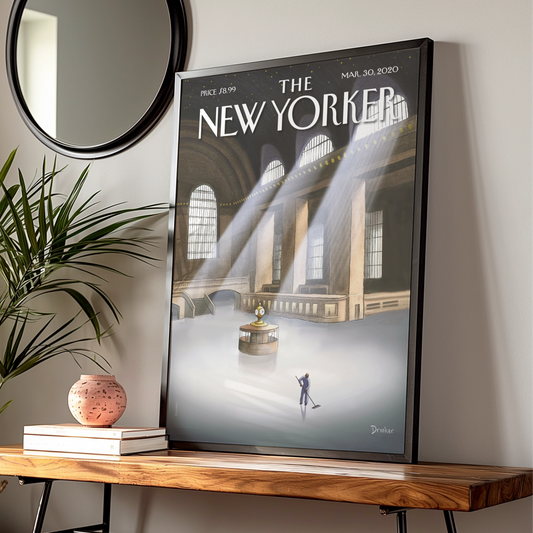 The New Yorker Poster, Grand Central Station Art, NYC Wall Art Print, March 2020