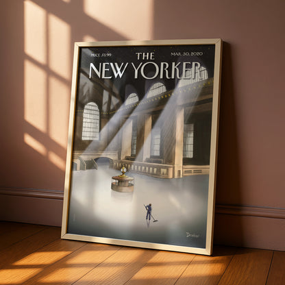 The New Yorker Poster, Grand Central Station Art, NYC Wall Art Print, March 2020