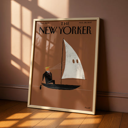 The New Yorker Cover Poster Aug 2017, Plunkert Satirical Wall Art Print