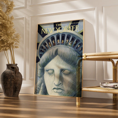 The New Yorker Poster, Statue of Liberty 1954 Cover Art Print, Vintage NYC Wall Art