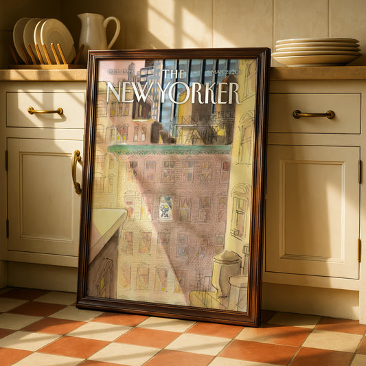New Yorker Cover Poster, NYC Cityscape Wall Art, Sempe 2011 Illustration Print