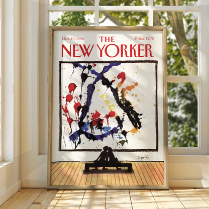The New Yorker October 1990 Cover Poster, Abstract Art Gallery Wall Print