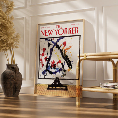 The New Yorker October 1990 Cover Poster, Abstract Art Gallery Wall Print