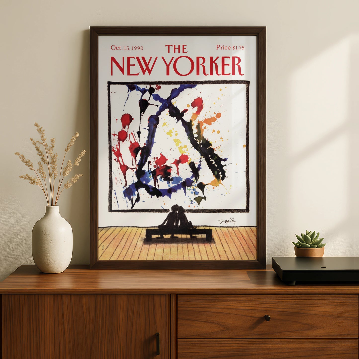 The New Yorker October 1990 Cover Poster, Abstract Art Gallery Wall Print