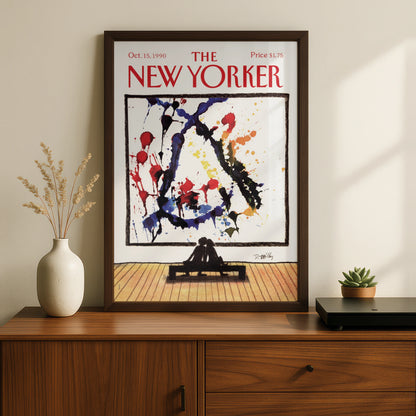 The New Yorker October 1990 Cover Poster, Abstract Art Gallery Wall Print