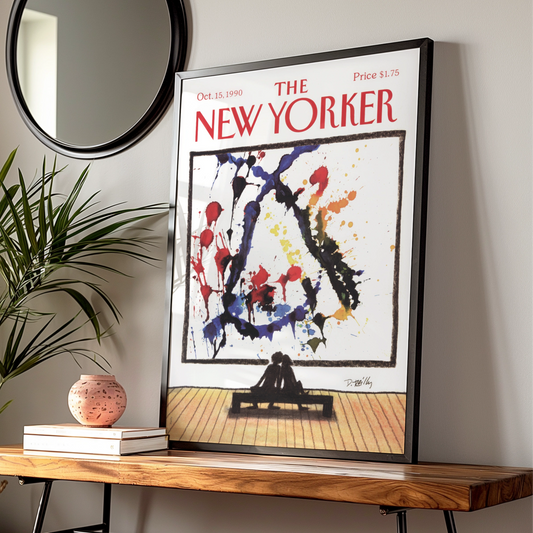 The New Yorker October 1990 Cover Poster, Abstract Art Gallery Wall Print