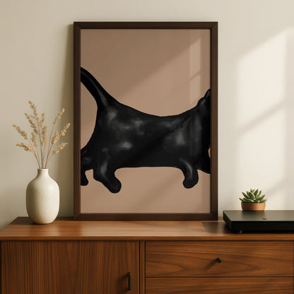 Halloween Black Cat Poster, Spooky Cat Wall Art, Witch Cat Print, Creepy Cat Decor