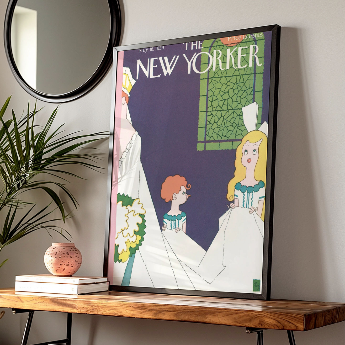 New Yorker Cover May 1929 Poster, Vintage Wedding Art Print, Retro Bride Wall Art