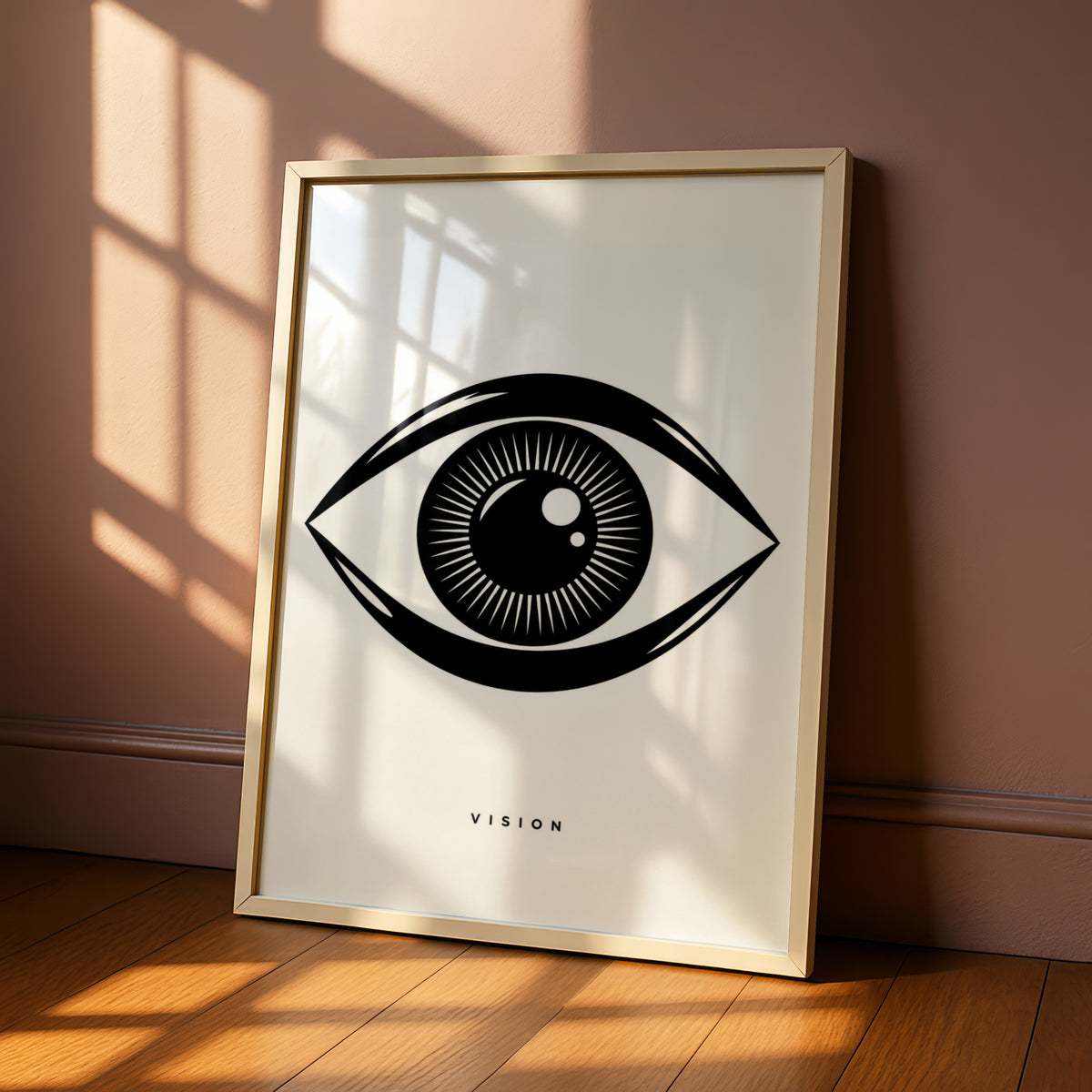 Vision Eye Print, Monochrome Wall Art, Minimalist Black and White Poster, Gallery Wall Decor