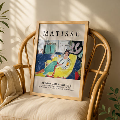 Colourful Woman on Sofa Wall Art Print, Vintage Modernist Living Room Poster – product image 3