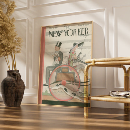 New Yorker 1926 Vintage Cover Poster, Art Deco Carriage Print, Retro Wall Art