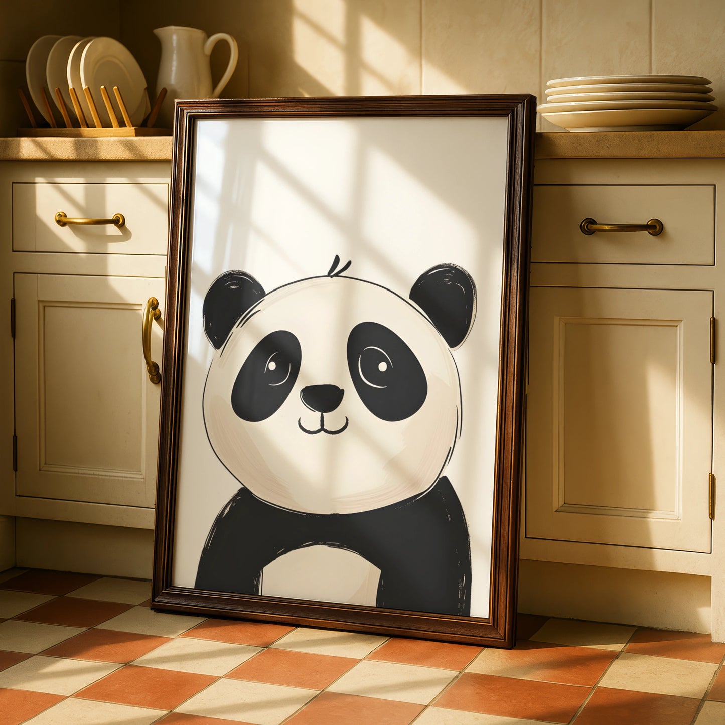 Panda Nursery Wall Art, Cute Panda Print, Baby Animal Poster, Kids Room Decor