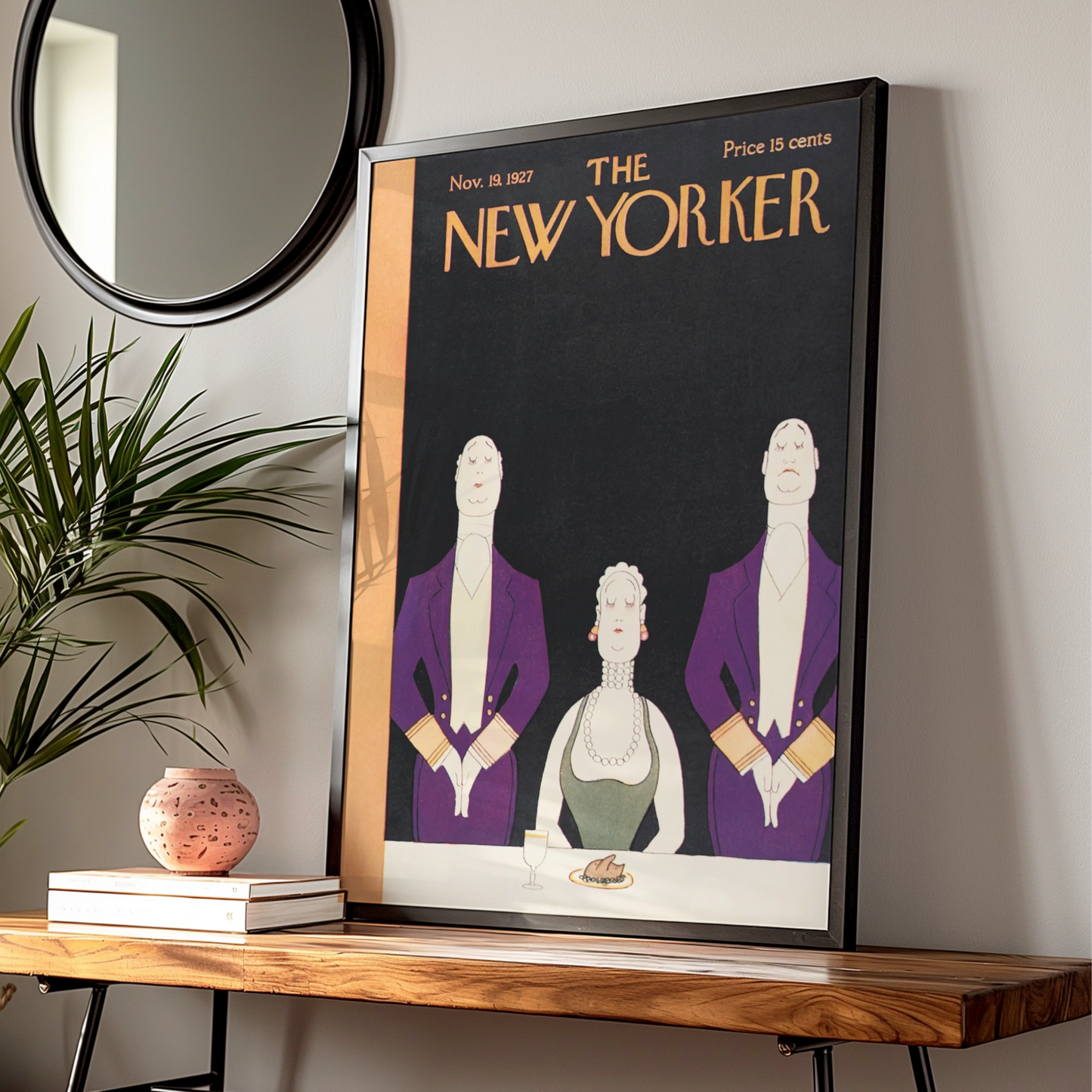 The New Yorker November 1927 Vintage Cover Poster, Art Deco Wall Art Print