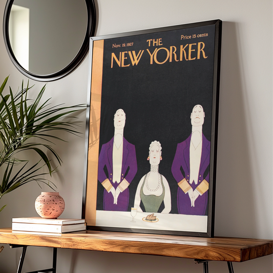 The New Yorker November 1927 Vintage Cover Poster, Art Deco Wall Art Print