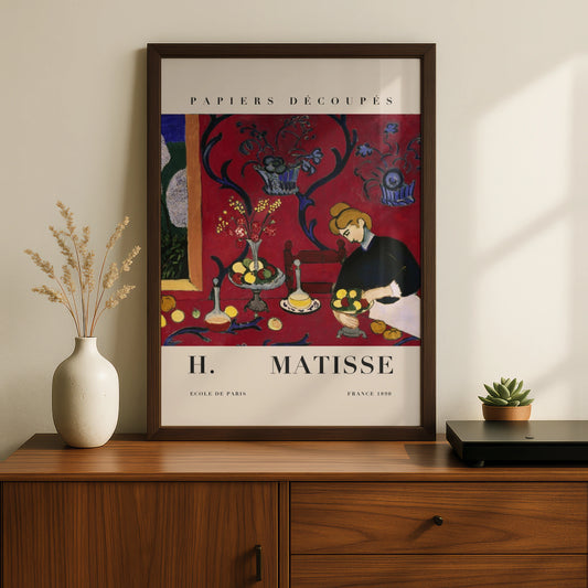 Red Room Wall Art Print, Colourful Fauvist Vintage Living Room Poster – product image 2