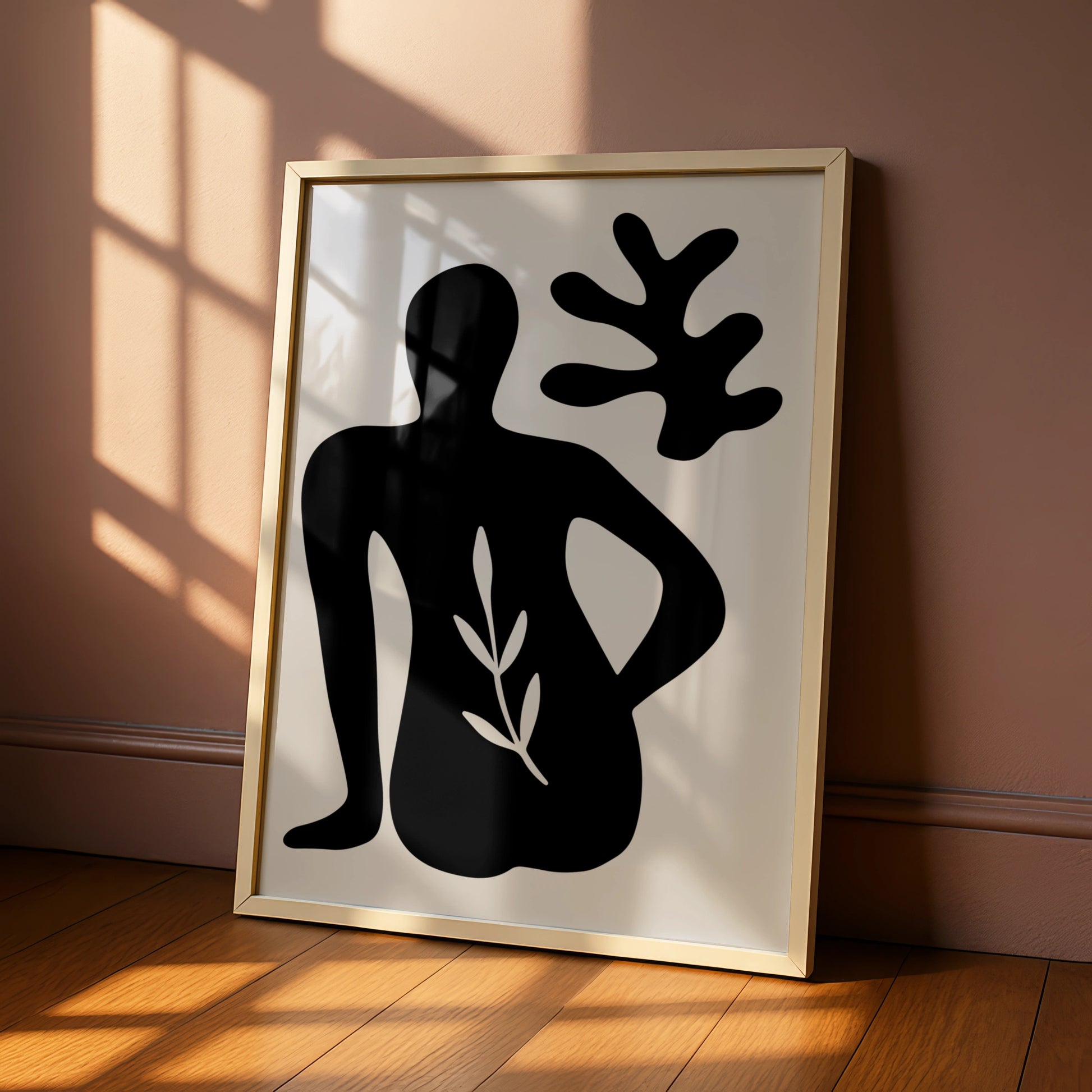 Henri Matisse Black Figure Poster, Abstract Silhouette Wall Art, Noir Botanical Print