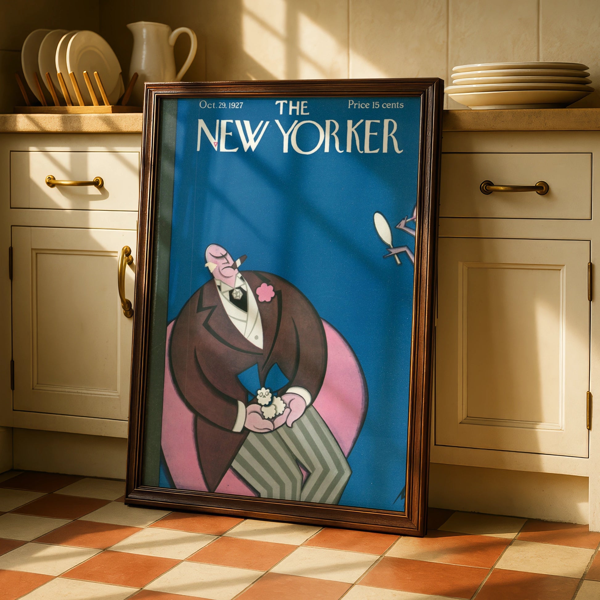 The New Yorker October 1927 Cover Poster, Vintage Art Deco Wall Art Print