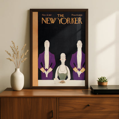 The New Yorker November 1927 Vintage Cover Poster, Art Deco Wall Art Print