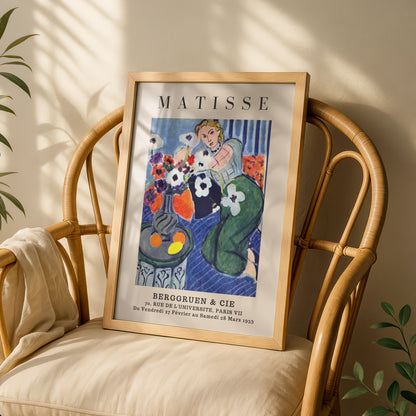 Floral Figure Wall Art Print, Colourful Vintage Modernist Poster – product image 3