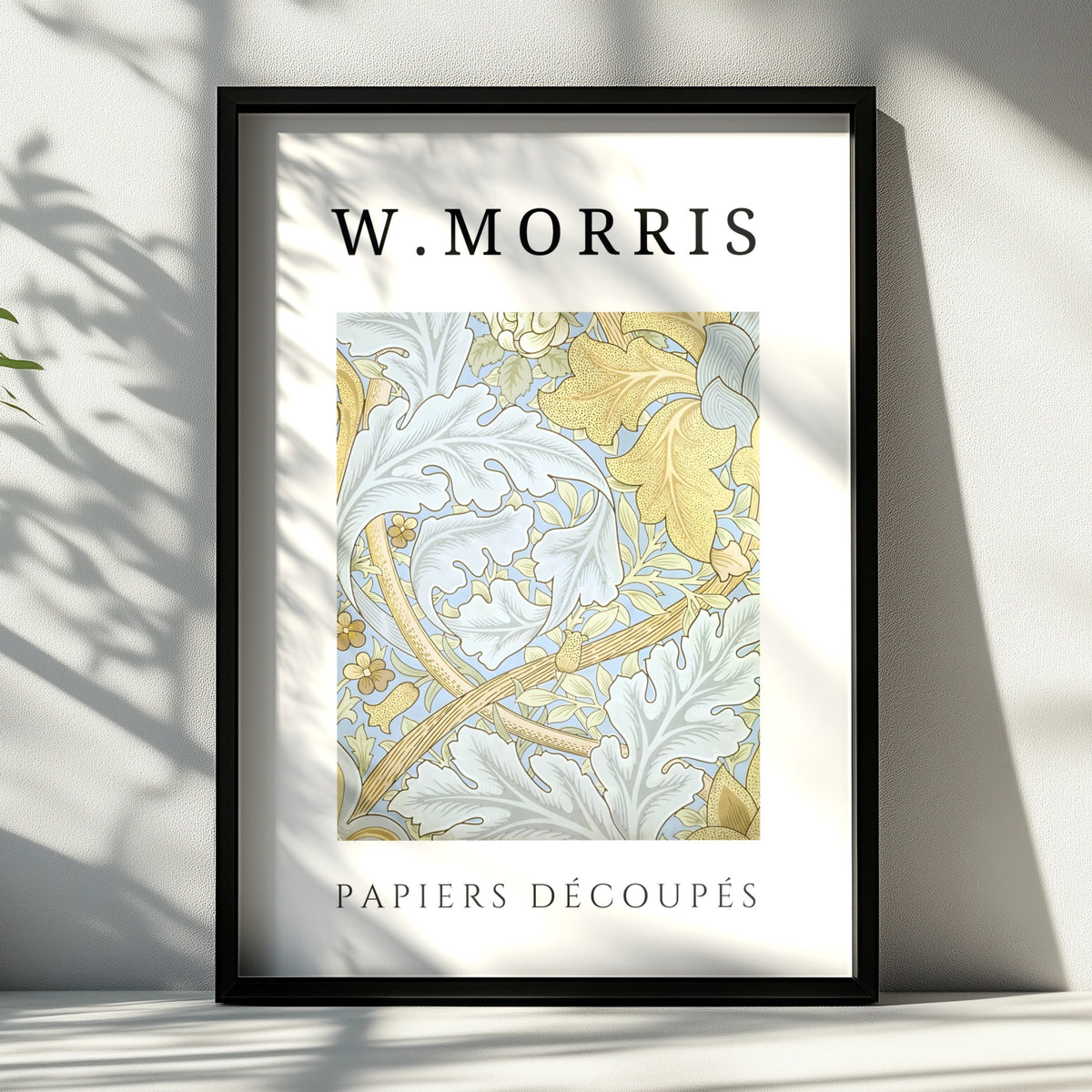 William Morris Botanical Wall Art Print | Blue Gold Floral Leaf Poster, Living Room Decor – product image 6