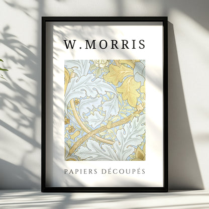 William Morris Botanical Wall Art Print | Blue Gold Floral Leaf Poster, Living Room Decor – product image 6