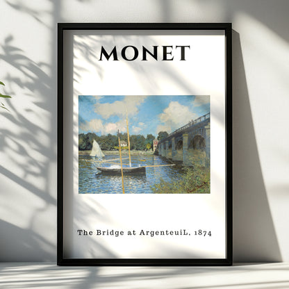 Monet Bridge at Argenteuil Wall Art Print | Impressionist Poster, Living Room Decor – product image 6