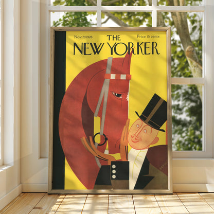 Vintage Horse Art Deco Poster, Vintage Editorial Wall Art wall art print