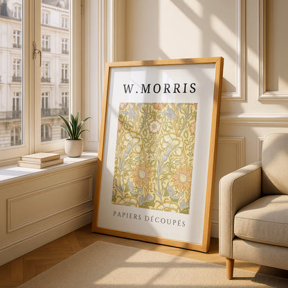 William Morris Floral Wall Art Print | Yellow Botanical Poster, Living Room Decor – product image 4