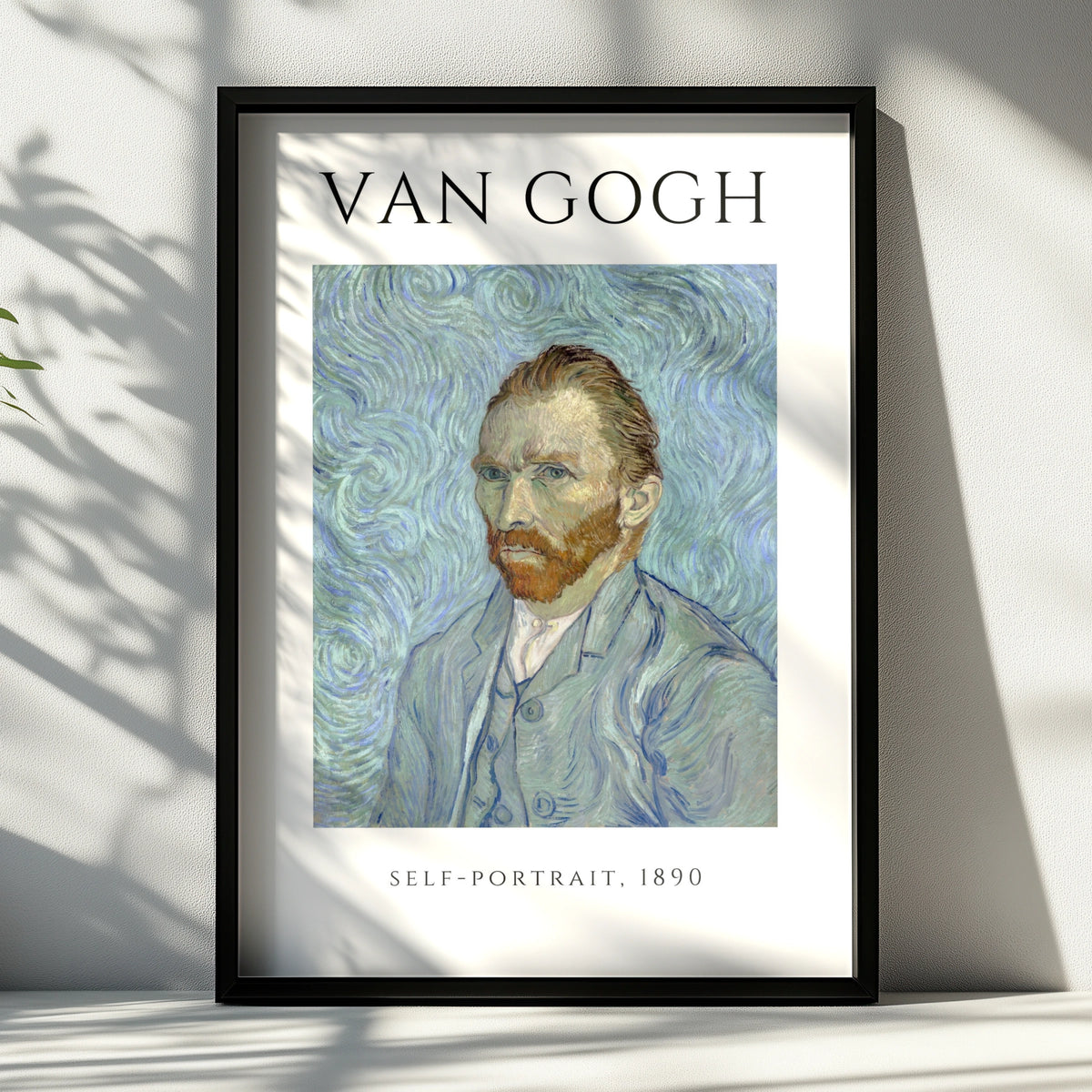 Van Gogh Self Portrait 1890 Wall Art Print | Blue Post-Impressionist Poster – product image 6
