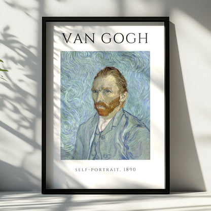 Van Gogh Self Portrait 1890 Wall Art Print | Blue Post-Impressionist Poster – product image 6