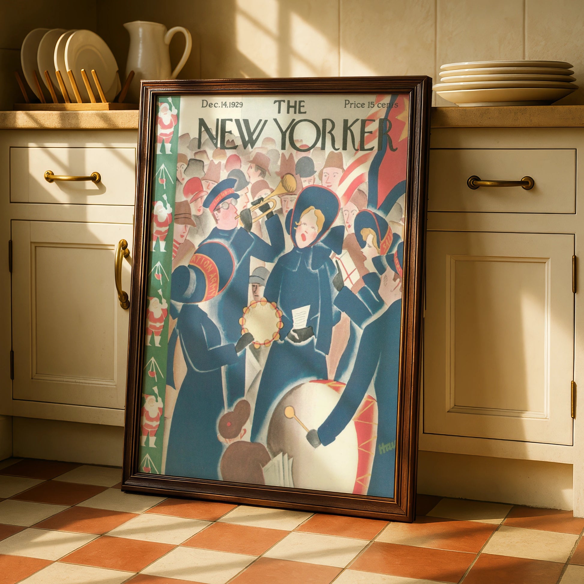 The New Yorker December 1929 Cover Poster, Salvation Army Christmas Art Print